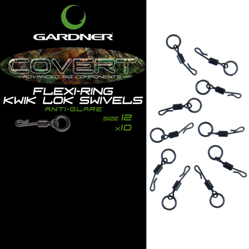 Вертлюг с кольцом и застежкой Flexi-Ring Quick- Lock Swivels Anti Glare №8 