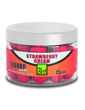 Бойлы плавающие Fluoro Mega Strawberry Cream 15мм 