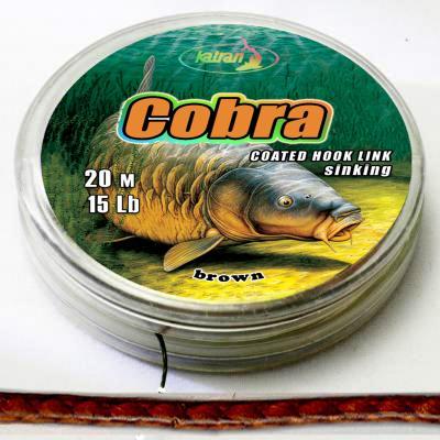 Поводковый материал Cobra (в оболочке) 20м коричневый